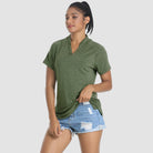 Women's T-Shirt V-Neck Short Sleeve Quick Dry Athletic Tee Shirt