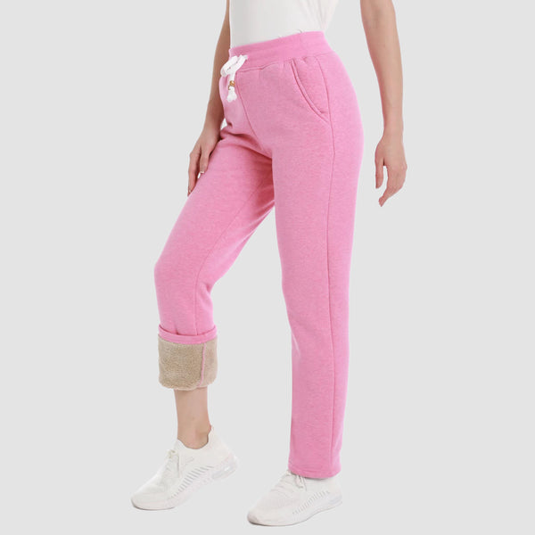 Women's Warm Winter Pants Sherpa Lined Athletic Sweatpants Jogger Pants with 3 Pockets