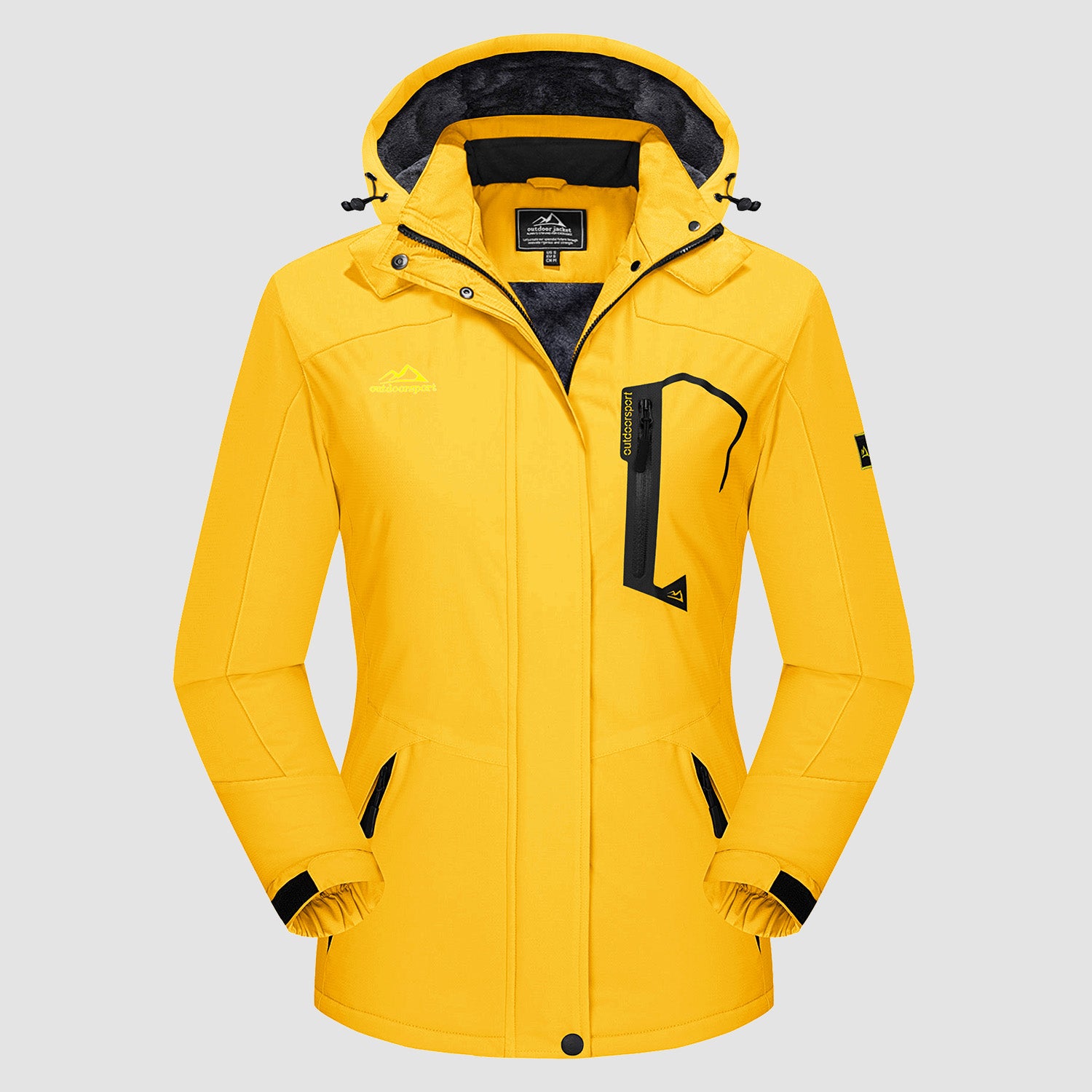 Women's Winter Coats Water Resistant Ski Snow Jacket Warm Fleece Parka Raincoats with 4 Pockets