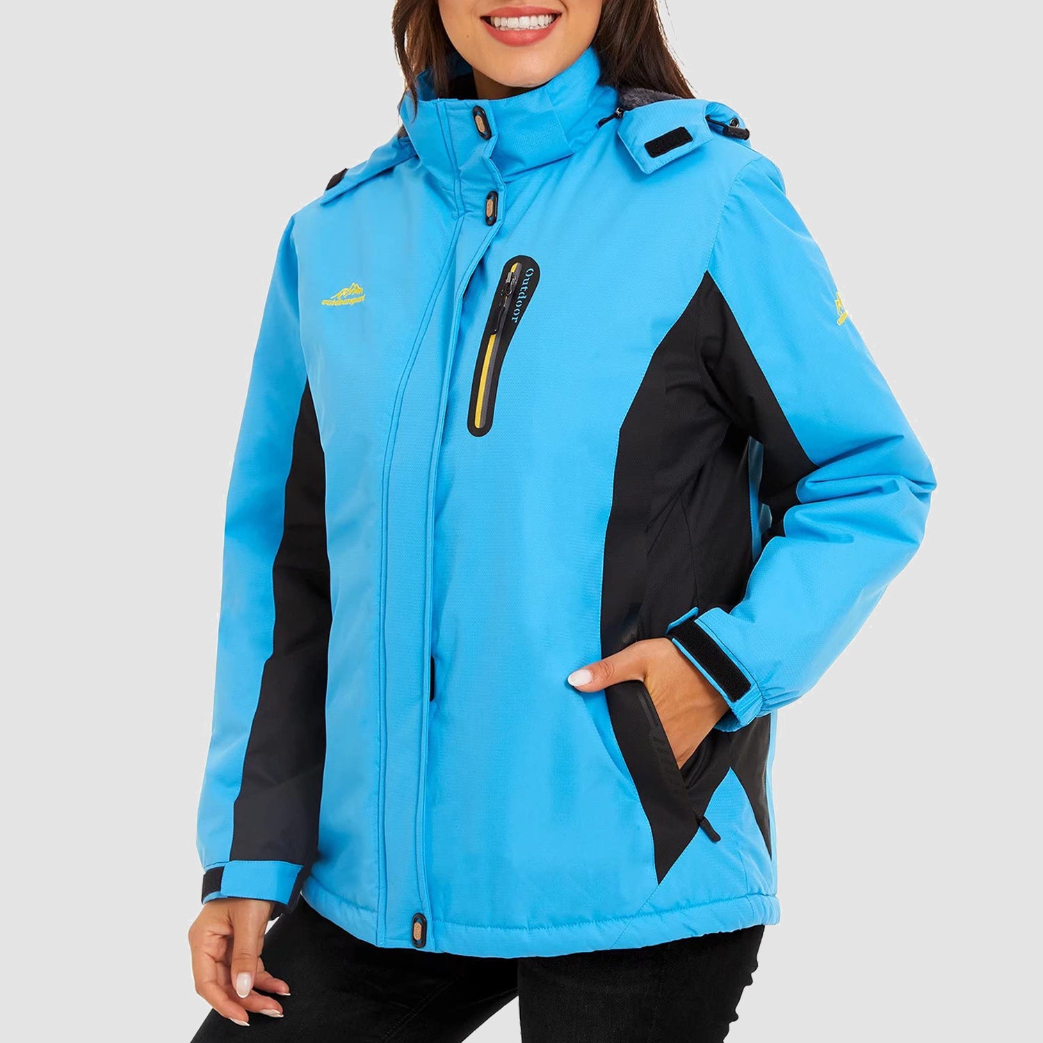Women's Winter Coats Water Resistant Snow Ski Jacket Fleece Lined with Hood