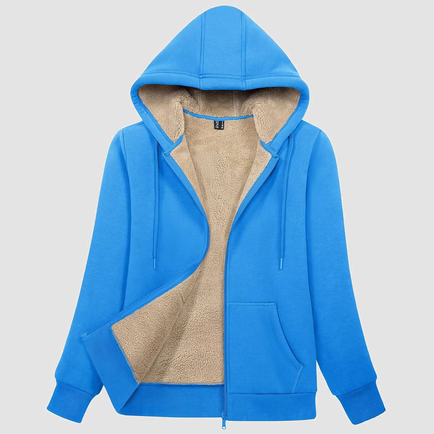 Womens Zip Up Hoodie Sherpa Lined Fleece Jacket Winter Warm Jacket