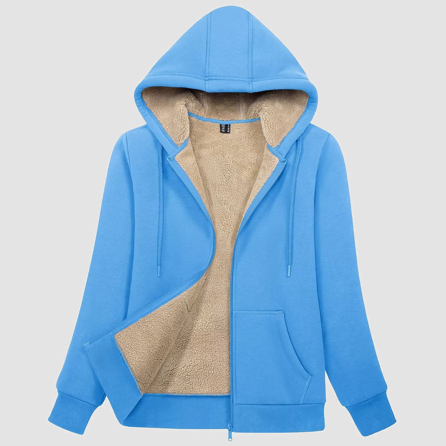 Womens Zip Up Hoodie Sherpa Lined Fleece Jacket Winter Warm Jacket