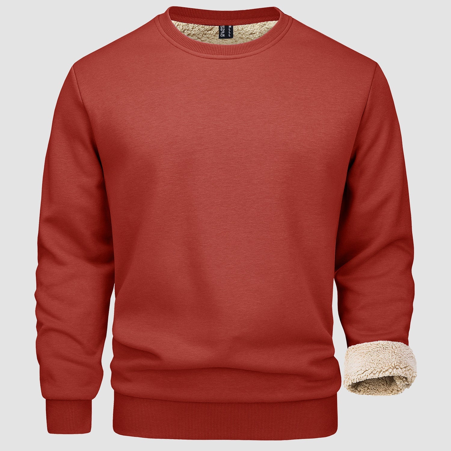 Men's Basic Pullover Crewneck Sweater Fleece Lined Sweatshirt - MAGCOMSEN