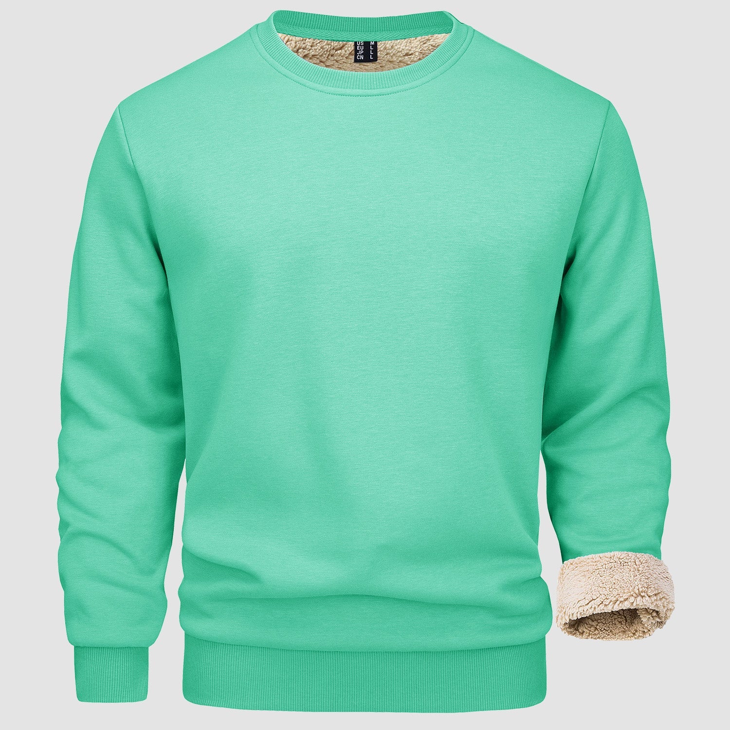 Men's Basic Pullover Crewneck Sweater Fleece Lined Sweatshirt - MAGCOMSEN