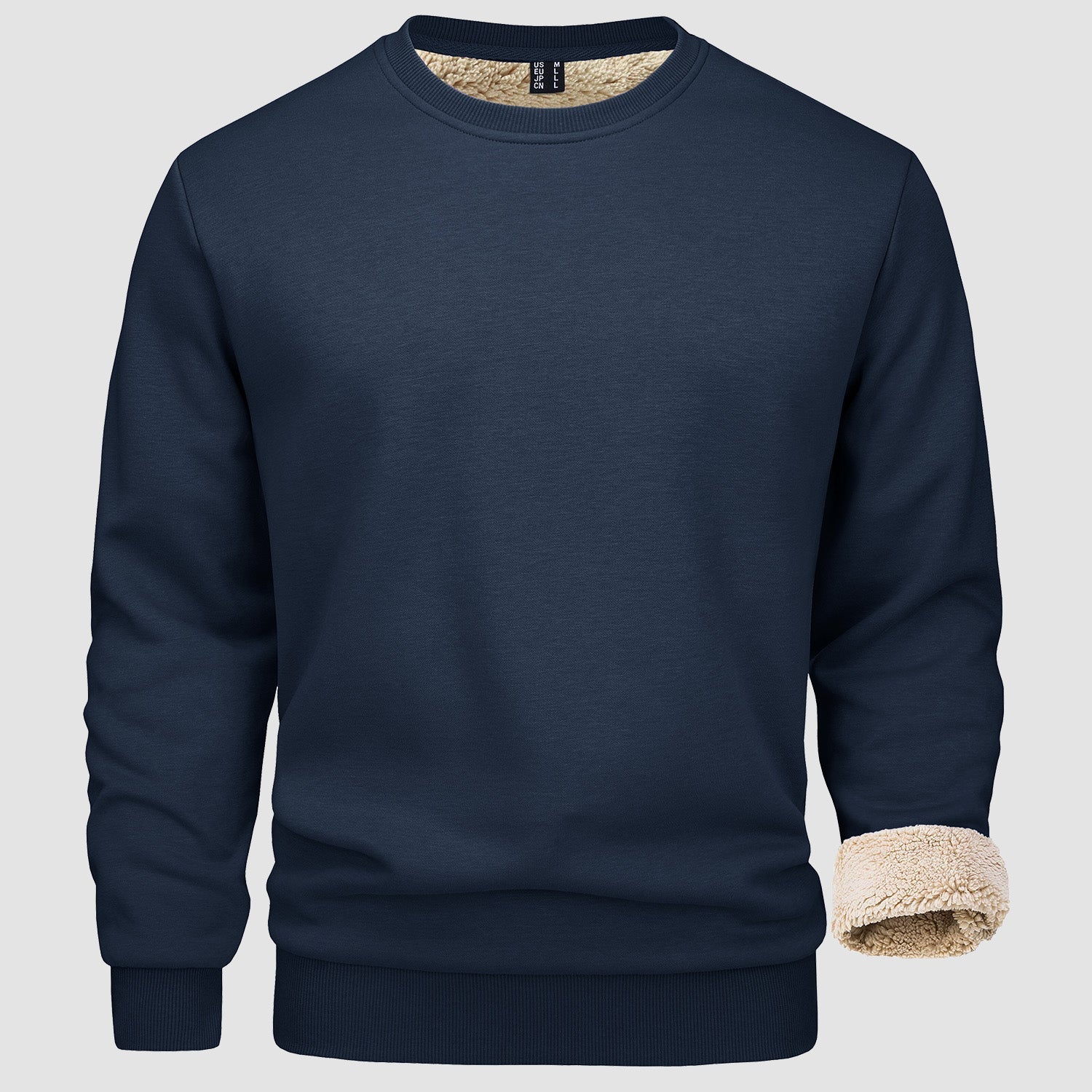 Men's Basic Pullover Crewneck Sweater Fleece Lined Sweatshirt - MAGCOMSEN