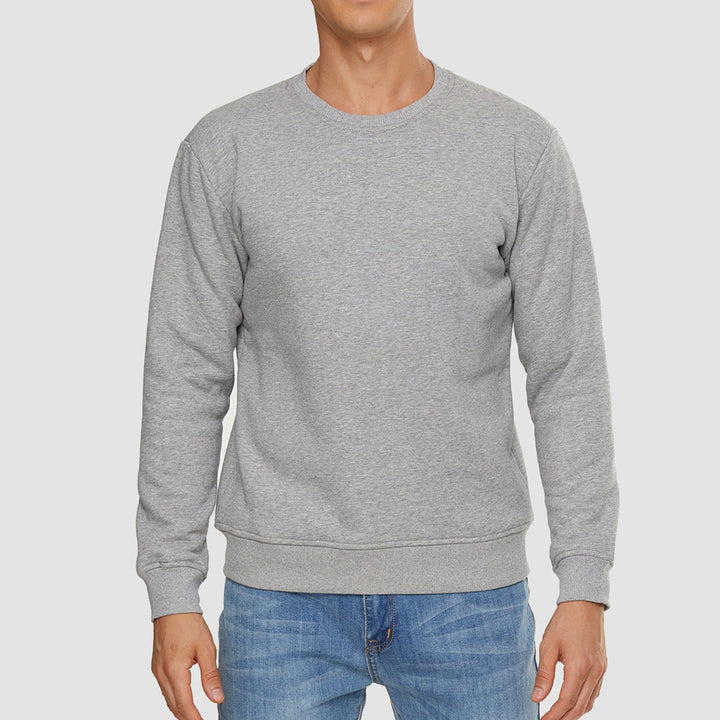 Men's Basic Pullover Crewneck Sweater Fleece Lined Sweatshirt - MAGCOMSEN