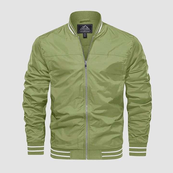 Men's Bomber Jacket Lightweight Windbreaker Casual Outwear - MAGCOMSEN