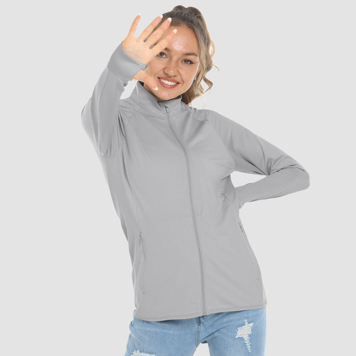 Women's Sun Protection Tennis Jacket Lightweight UPF50+ Long Sleeve Shirts - MAGCOMSEN