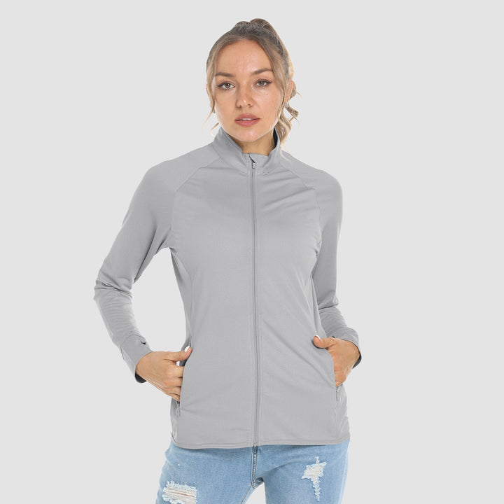 Women's Sun Protection Tennis Jacket Lightweight UPF50+ Long Sleeve Shirts - MAGCOMSEN