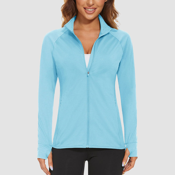 Women's Sun Protection Tennis Jacket Lightweight UPF50+ Long Sleeve Shirts - MAGCOMSEN